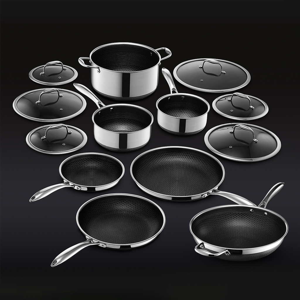 13 pc WILNA Hybrid Cookware Set w/ Lids