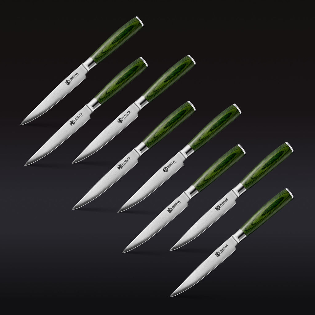 Damascus Steel Steak Knife Set, 8-pc