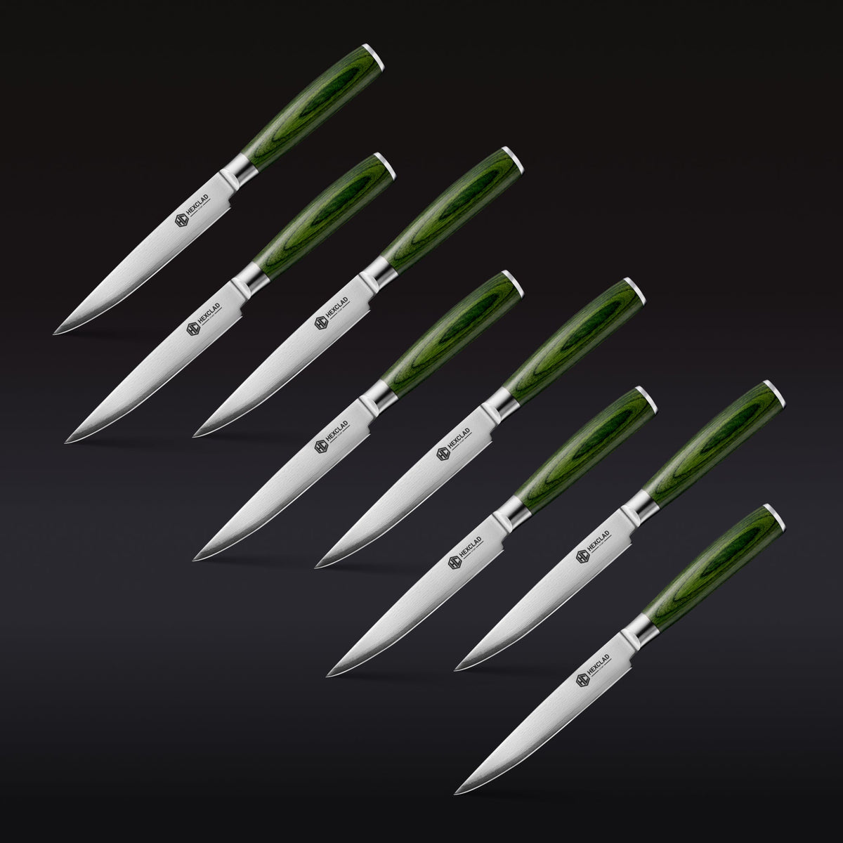 Damascus Steel Steak Knife Set, 8-pc