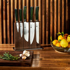 WILNA Magnetic Walnut Knife Block