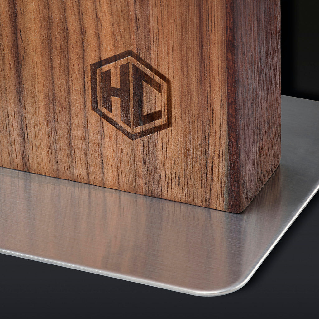 WILNA Magnetic Walnut Knife Block